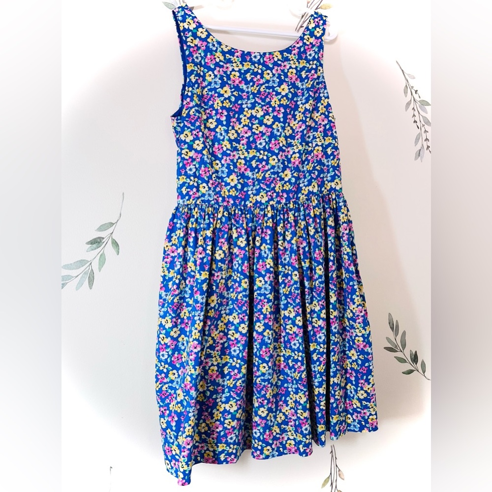 Polo Ralph Lauren Blue floral girl dress